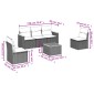 vidaXL Σετ Καναπέ Κήπου 6 τεμ. Μπεζ Συνθετικό Ρατάν με Μαξιλάρια