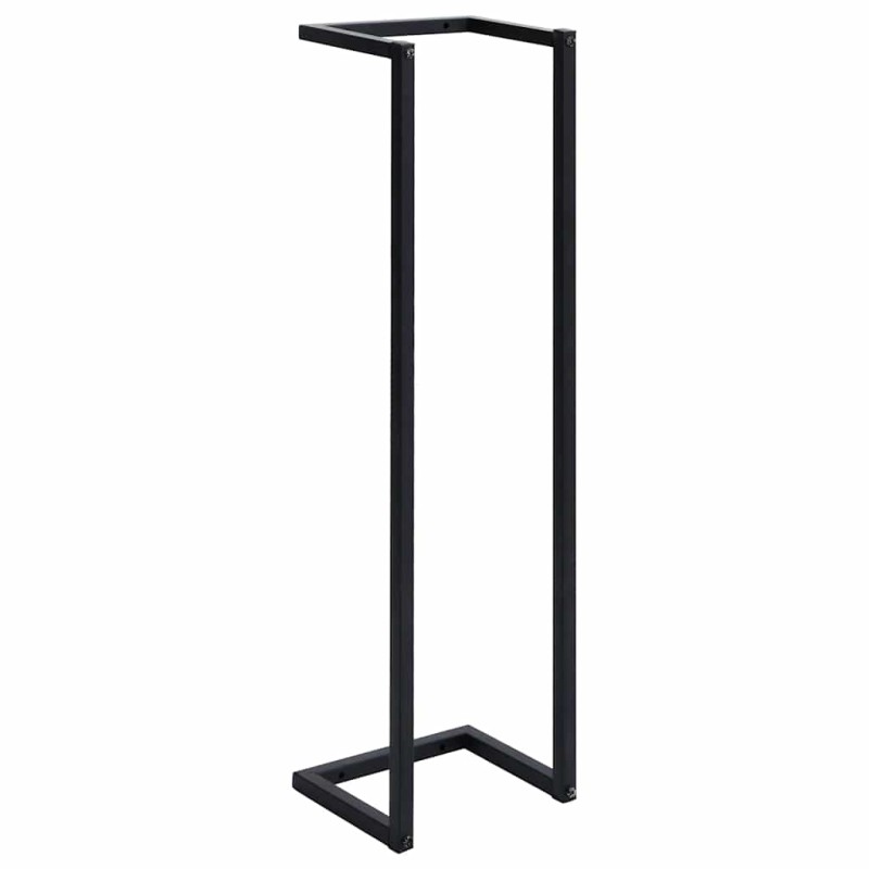 vidaXL Βάση για Πετσέτες Επιτοίχια Μαύρη 25 x 20 x 95 εκ. Σιδερένια