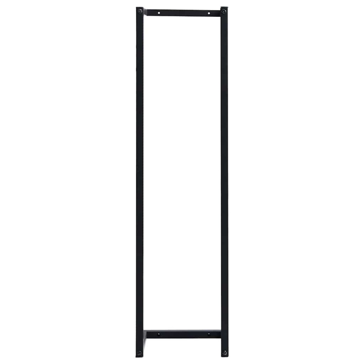vidaXL Βάση για Πετσέτες Επιτοίχια Μαύρη 25 x 20 x 95 εκ. Σιδερένια
