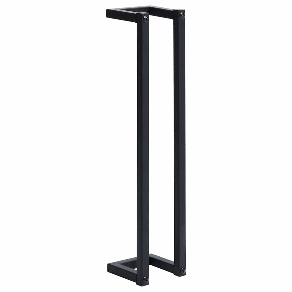 vidaXL Βάση για Πετσέτες Επιτοίχια Μαύρη 12,5x12,5x60 εκ. Σιδερένια