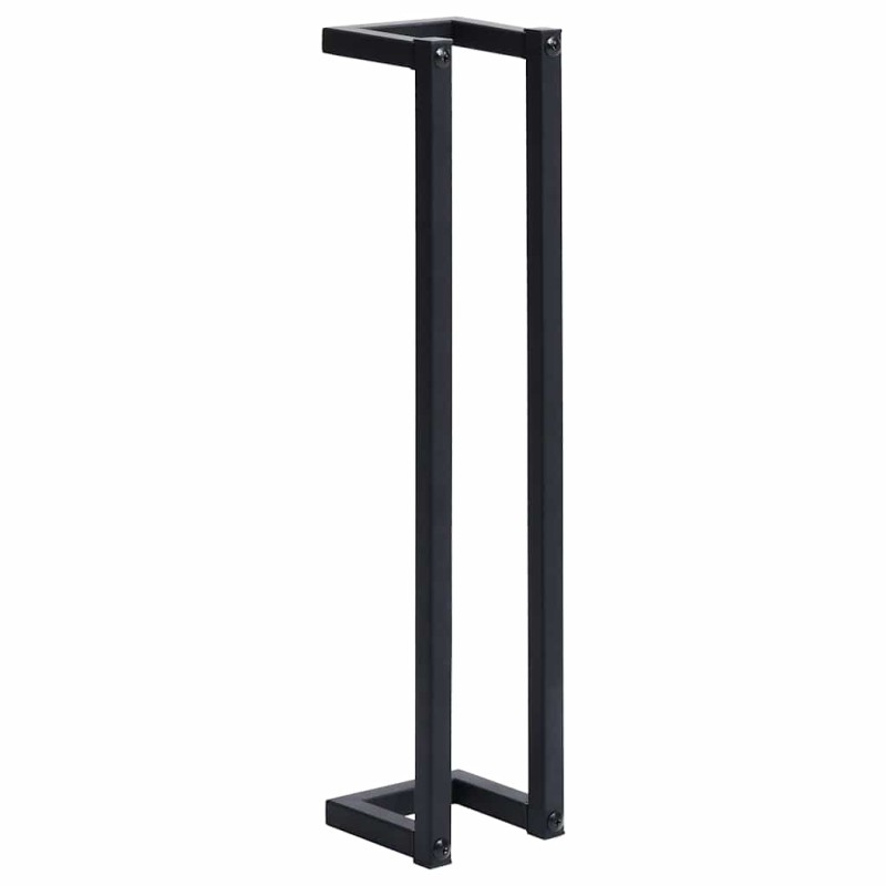 vidaXL Βάση για Πετσέτες Επιτοίχια Μαύρη 12,5x12,5x60 εκ. Σιδερένια