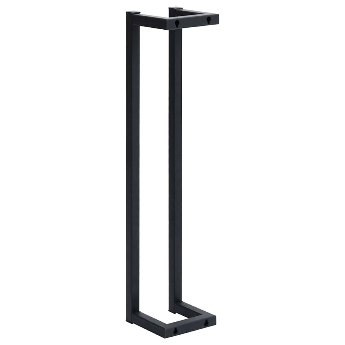 vidaXL Βάση για Πετσέτες Επιτοίχια Μαύρη 12,5x12,5x60 εκ. Σιδερένια