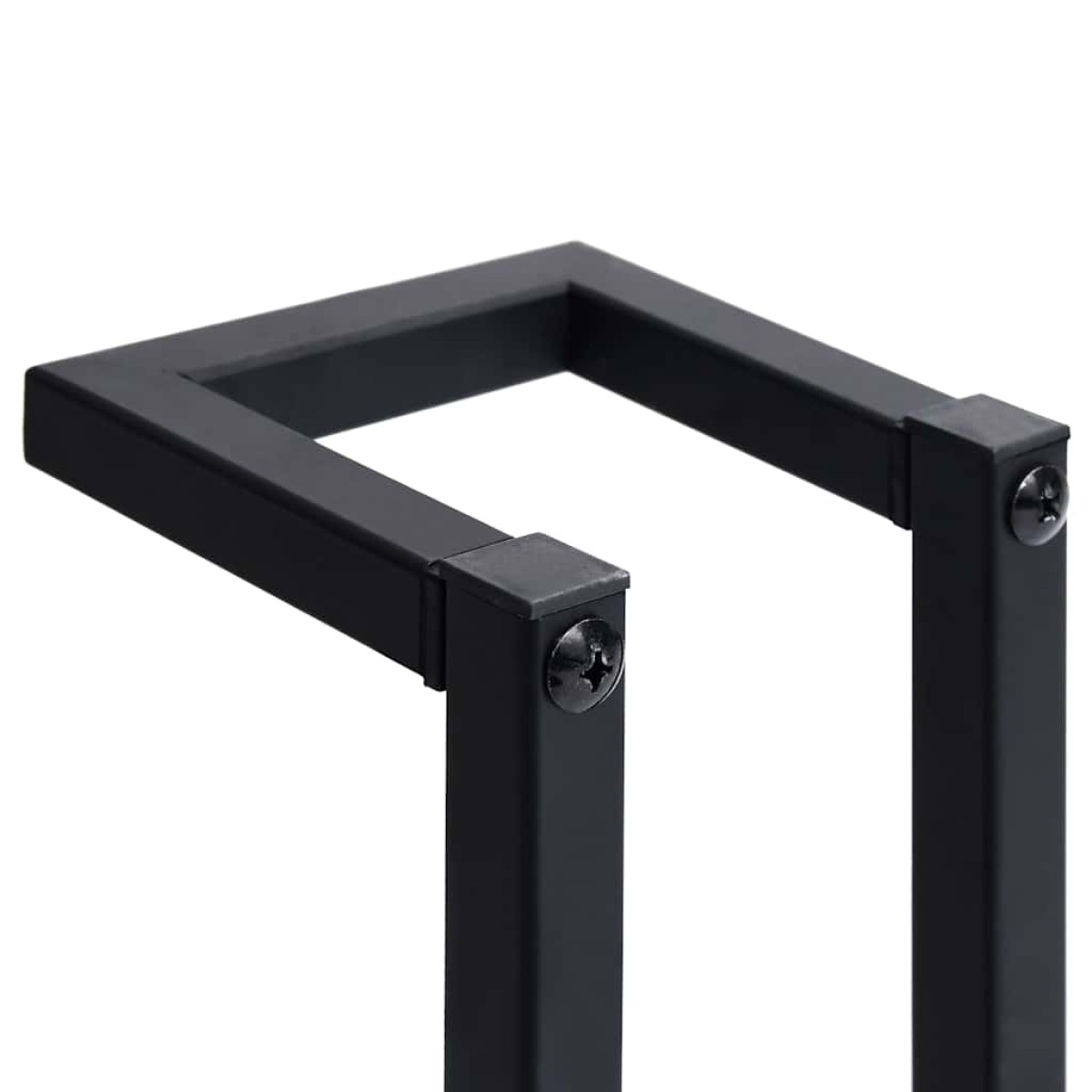 vidaXL Βάση για Πετσέτες Επιτοίχια Μαύρη 12,5x12,5x60 εκ. Σιδερένια