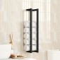 vidaXL Βάση για Πετσέτες Επιτοίχια Μαύρη 12,5x12,5x60 εκ. Σιδερένια