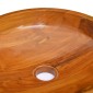 vidaXL Νιπτήρας Ø40 x 10 εκ. από Μασίφ Ξύλο Teak