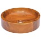 vidaXL Νιπτήρας Ø40 x 10 εκ. από Μασίφ Ξύλο Teak