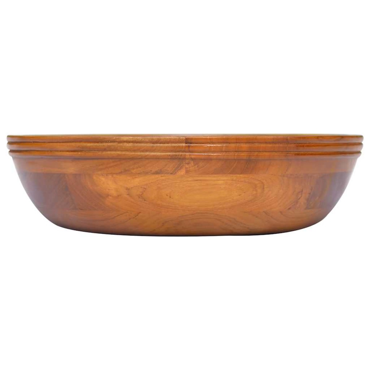 vidaXL Νιπτήρας Ø40 x 10 εκ. από Μασίφ Ξύλο Teak