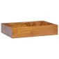 vidaXL Νιπτήρας 50 x 35 x 10 εκ. από Μασίφ Ξύλο Teak