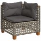 vidaXL Σαλόνι Κήπου 5 Τεμαχίων Γκρι από Συνθετικό Ρατάν με Μαξιλάρια