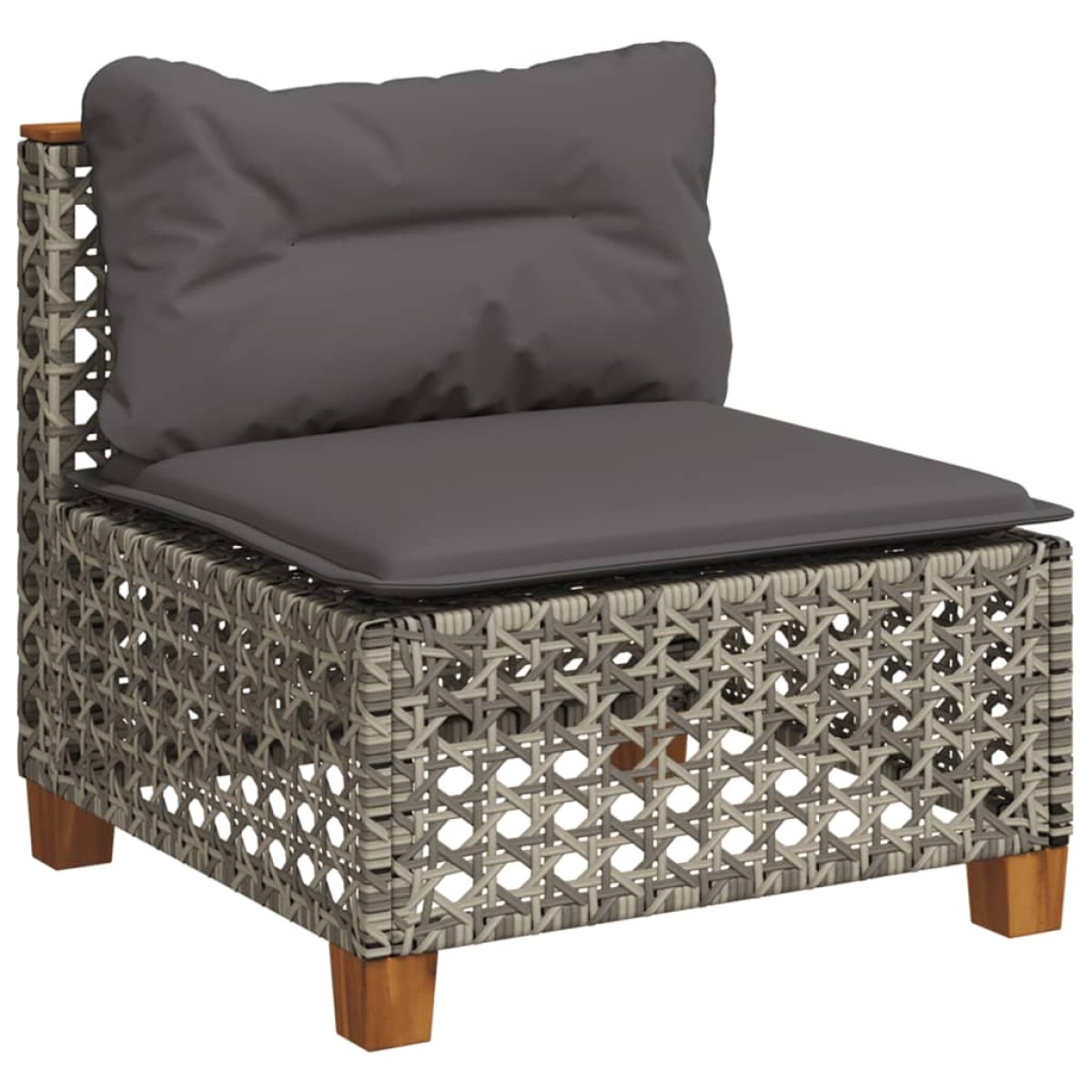 vidaXL Σαλόνι Κήπου 5 Τεμαχίων Γκρι από Συνθετικό Ρατάν με Μαξιλάρια