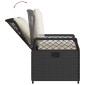 vidaXL Σετ Τραπεζαρίας Κήπου 9 τεμ Μαύρο από Συνθ. Ρατάν με Μαξιλάρια