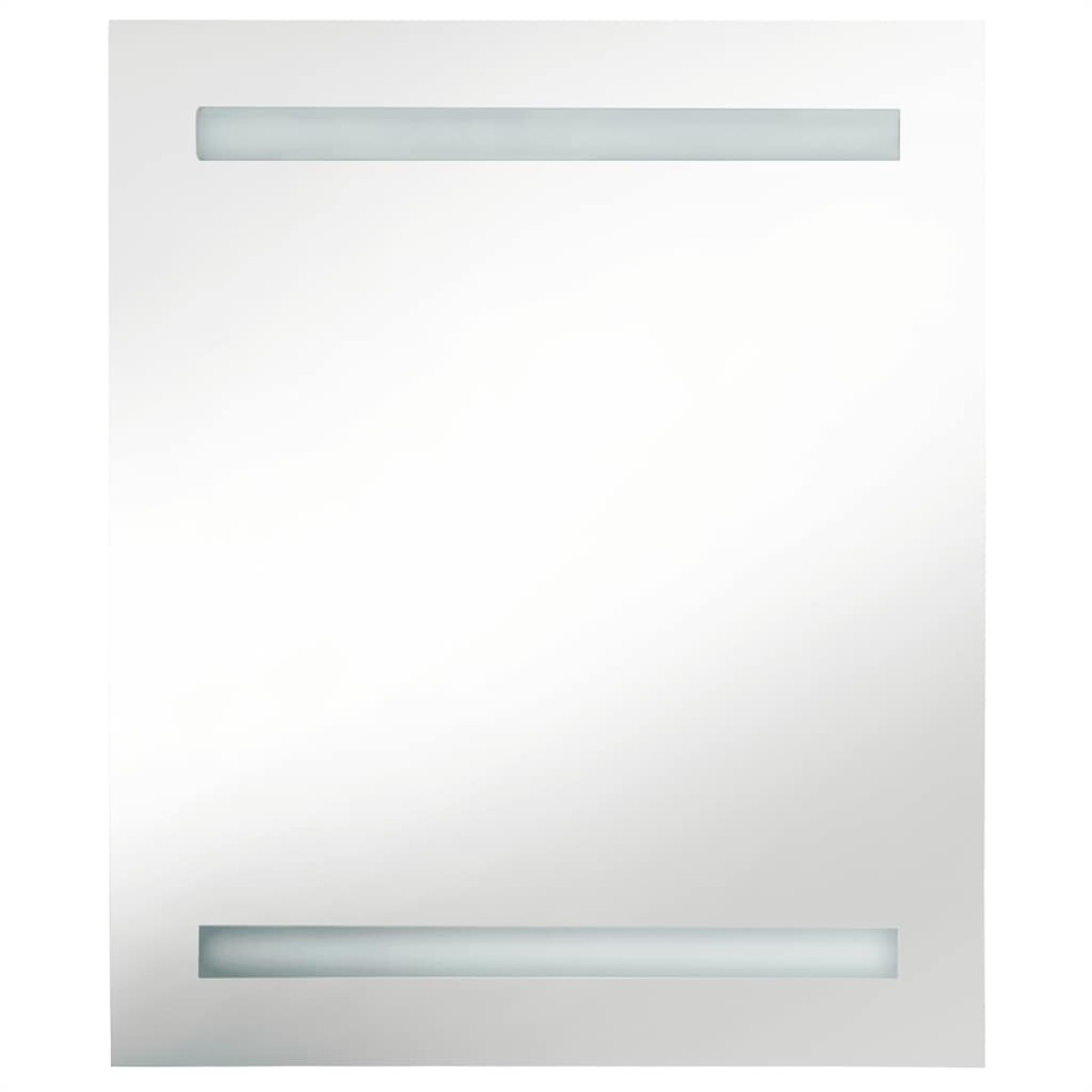 vidaXL Καθρέφτης Μπάνιου με Ντουλάπι / LED Μαύρο 50 x 14 x 60 εκ.