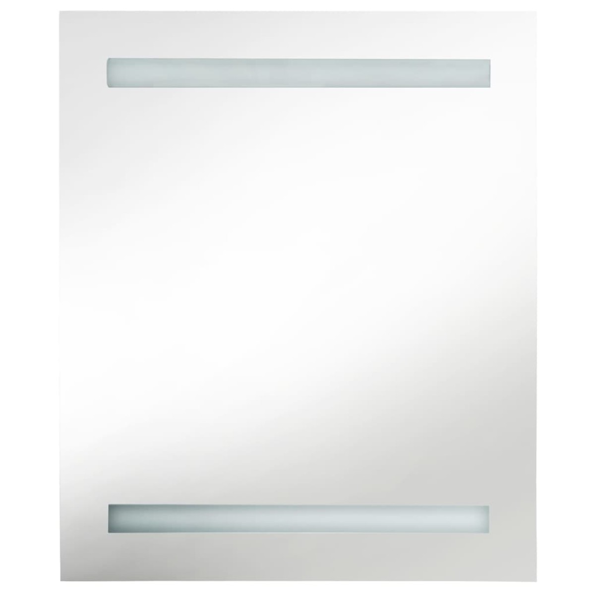 vidaXL Καθρέφτης Μπάνιου με Ντουλάπι & LED Λευκό και Δρυς 50x14x60 εκ.