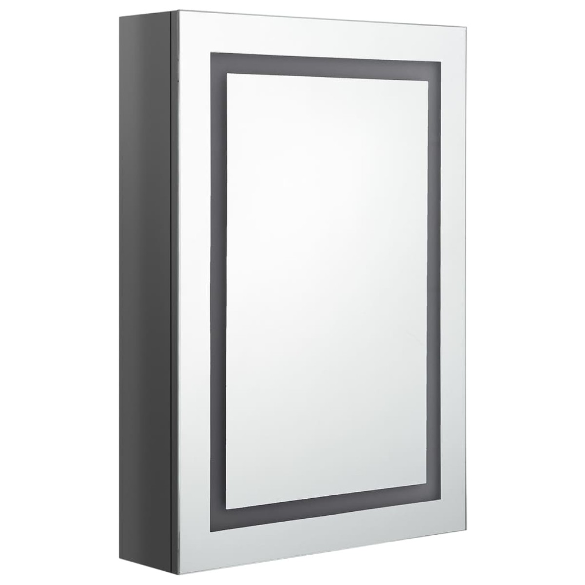vidaXL Καθρέφτης Μπάνιου με Ντουλάπι & LED Λαμπερό Γκρι 50x13x70 εκ.