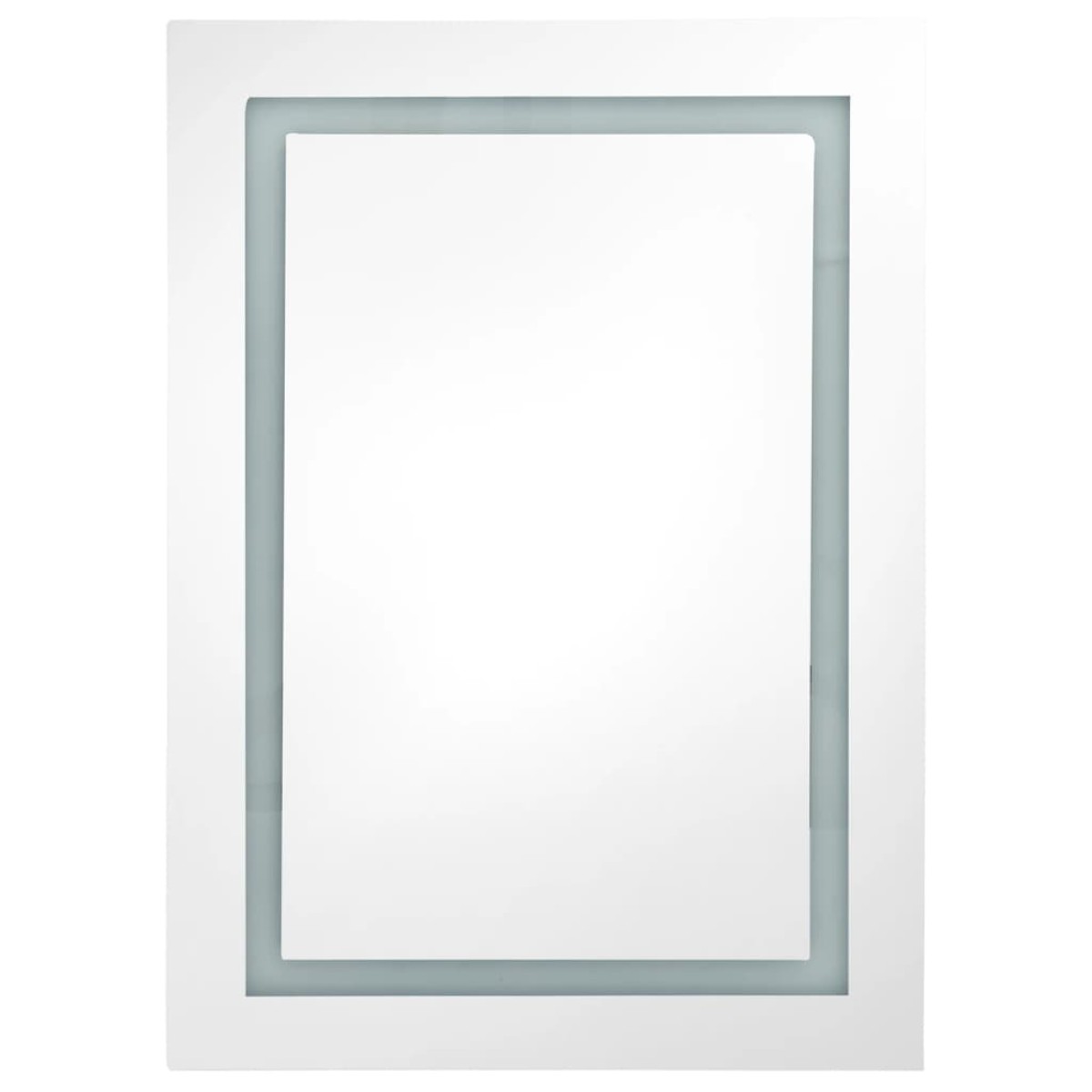 vidaXL Καθρέφτης Μπάνιου με Ντουλάπι & LED Λαμπερό Γκρι 50x13x70 εκ.