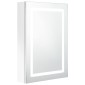 vidaXL Καθρέφτης Μπάνιου με Ντουλάπι & LED Λαμπερό Λευκό 50x13x70 εκ.