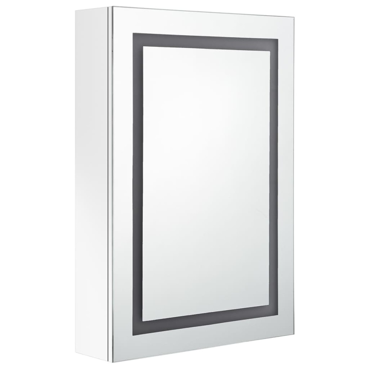 vidaXL Καθρέφτης Μπάνιου με Ντουλάπι & LED Λαμπερό Λευκό 50x13x70 εκ.
