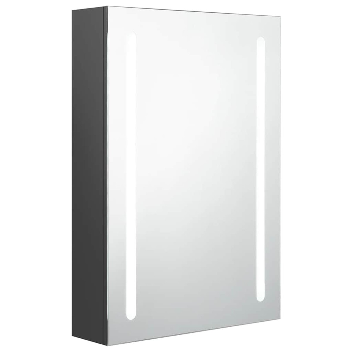 vidaXL Καθρέφτης Μπάνιου με Ντουλάπι & Φωτισμό LED Γκρι 50x13x70 εκ.