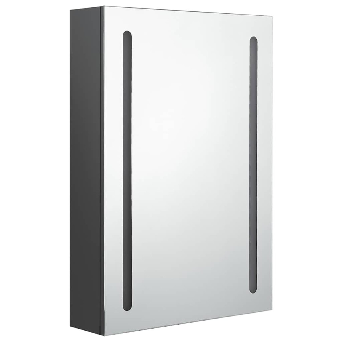 vidaXL Καθρέφτης Μπάνιου με Ντουλάπι & Φωτισμό LED Γκρι 50x13x70 εκ.