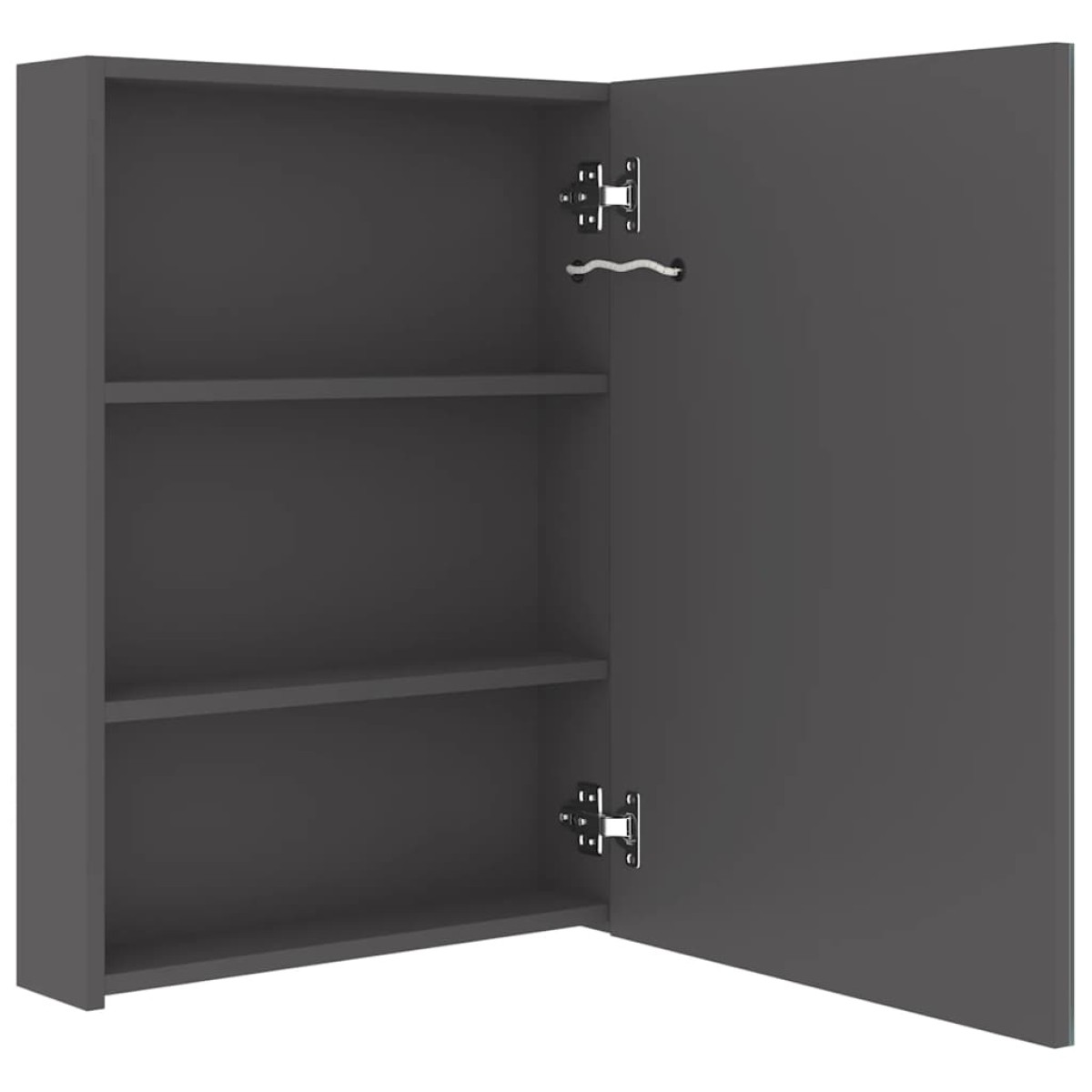 vidaXL Καθρέφτης Μπάνιου με Ντουλάπι & Φωτισμό LED Γκρι 50x13x70 εκ.