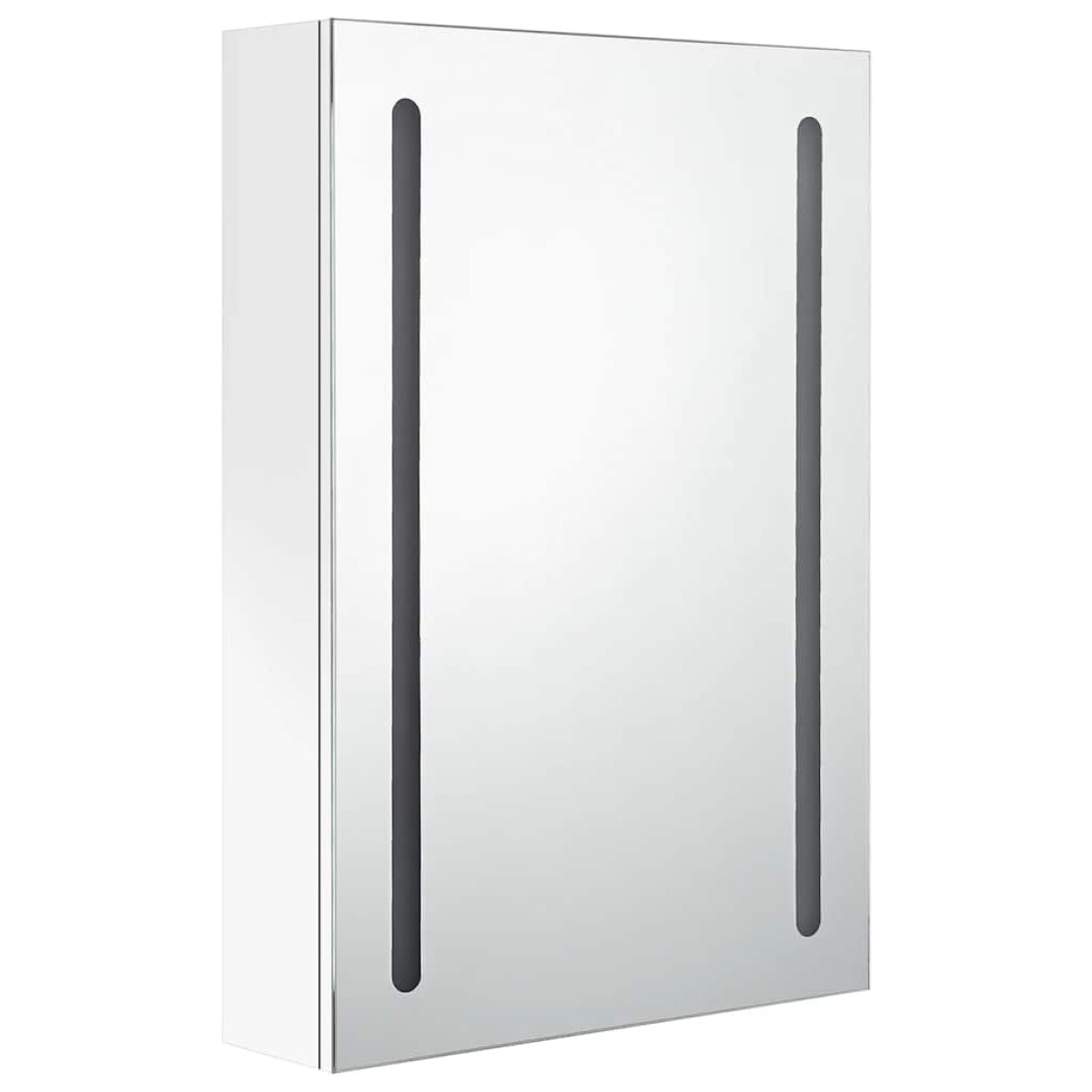 vidaXL Καθρέφτης Μπάνιου με Ντουλάπι & LED Λαμπερό Λευκό 50x13x70 εκ.
