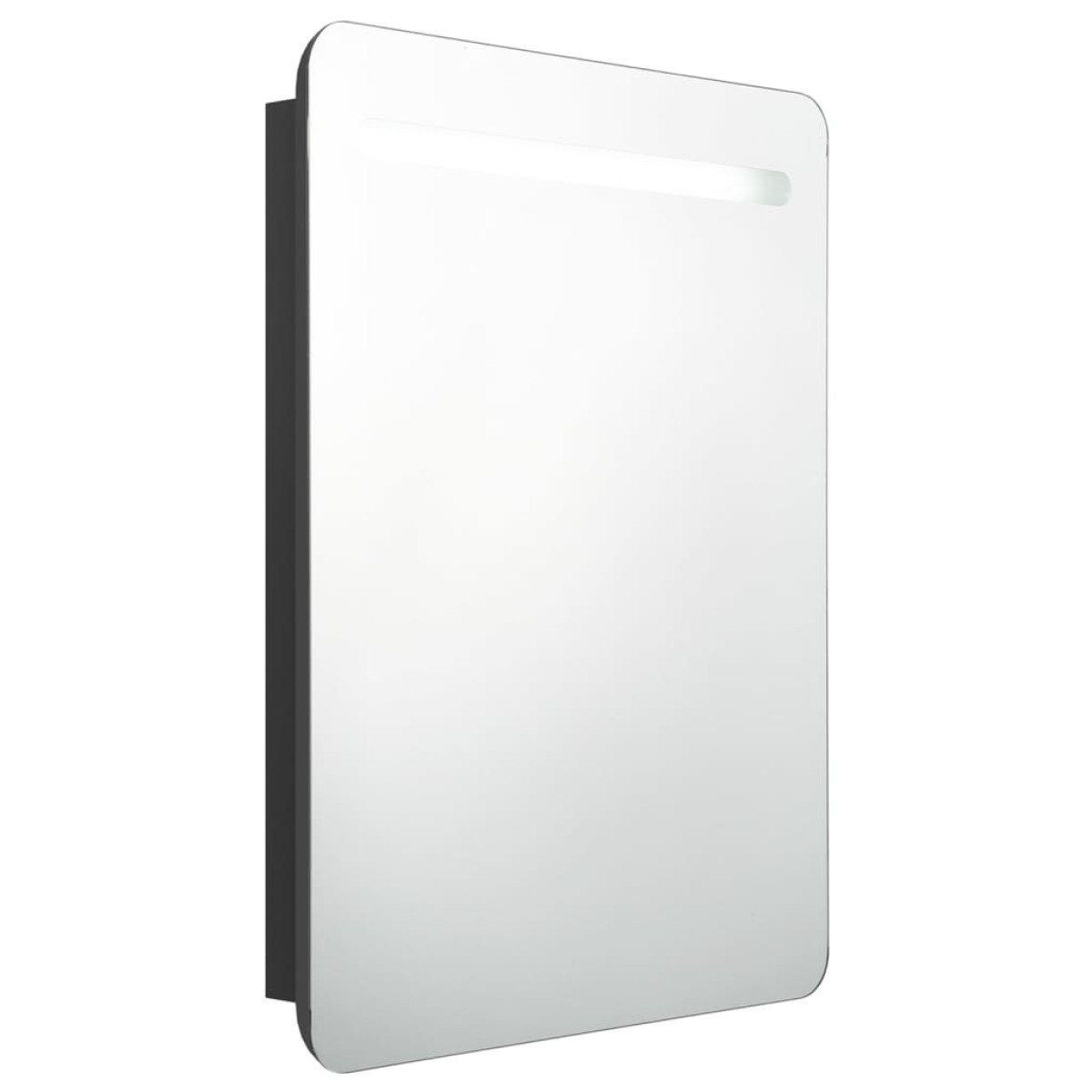 vidaXL Καθρέφτης Μπάνιου με Ντουλάπι / LED Μαύρο 60 x 11 x 80 εκ.