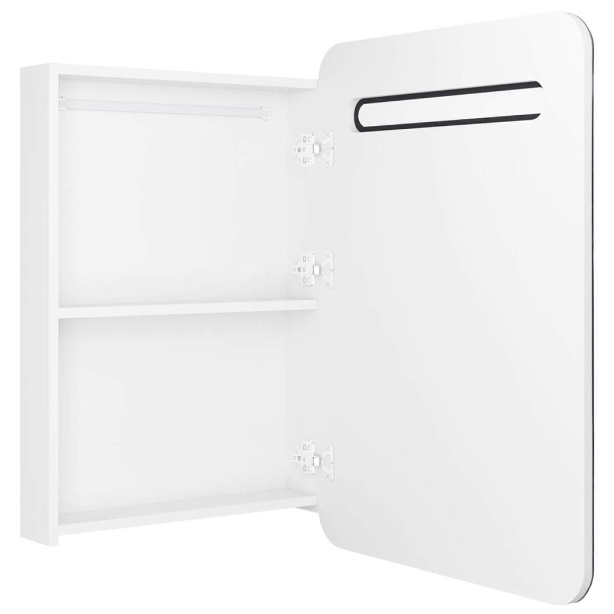 vidaXL Καθρέφτης Μπάνιου με Ντουλάπι & LED Λαμπερό Λευκό 60x11x80 εκ.