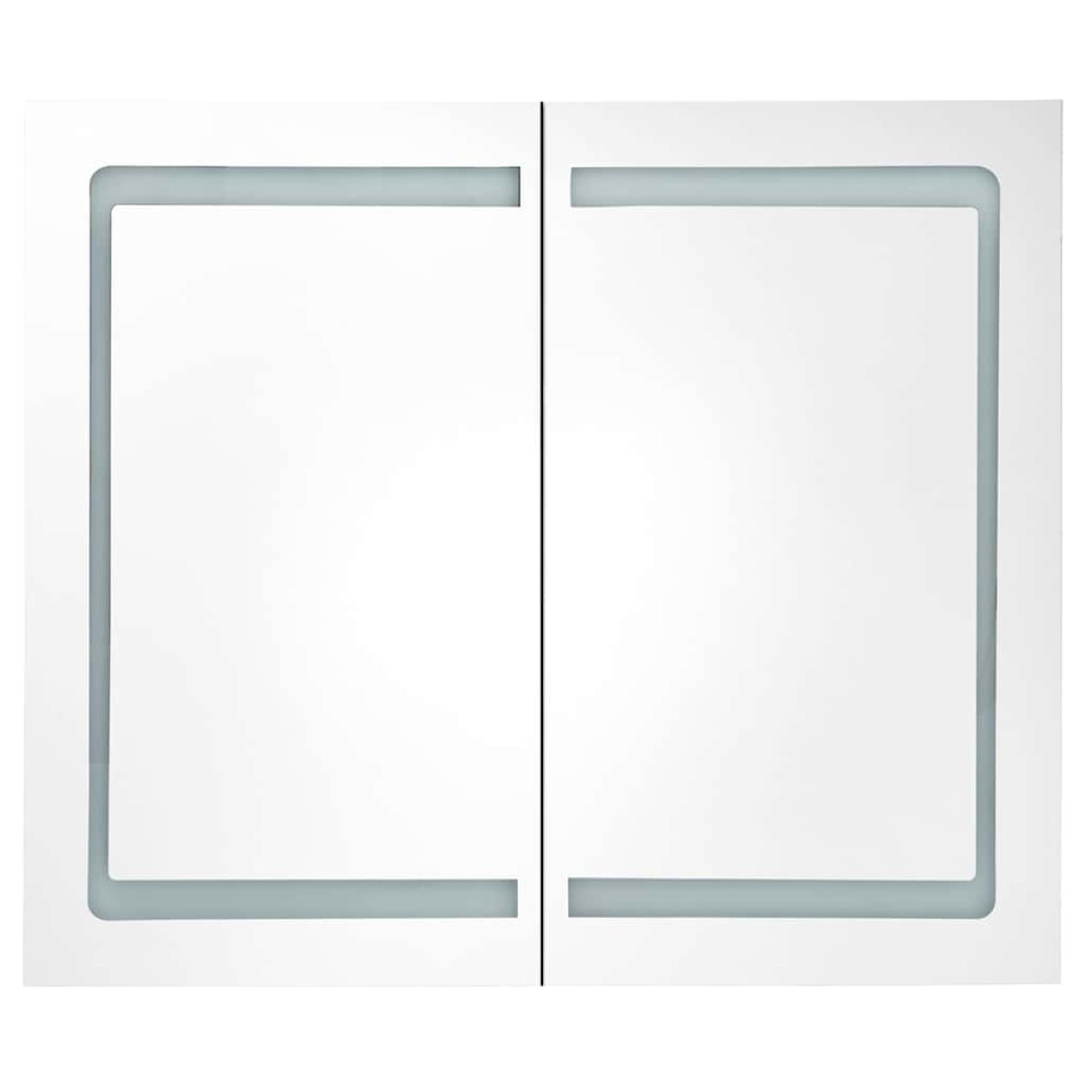 vidaXL Καθρέφτης Μπάνιου με Ντουλάπι & LED Γκρι 80x12x68 εκ.