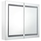 vidaXL Καθρέφτης Μπάνιου με Ντουλάπι & LED Λαμπερό Λευκό 80x12x68 εκ.