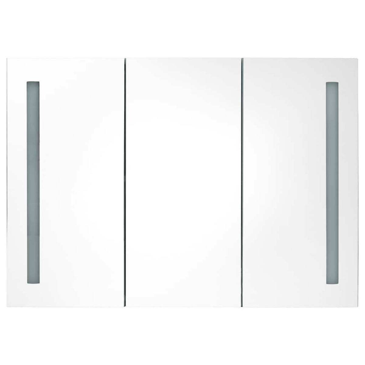 vidaXL Καθρέφτης Μπάνιου με Ντουλάπι & LED Λευκο/Δρυς 89x14x62 εκ.