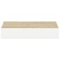 vidaXL Ράφι Τοίχου Δρυς και Άσπρο 23 x 23,5 x 3,8 εκ. από MDF