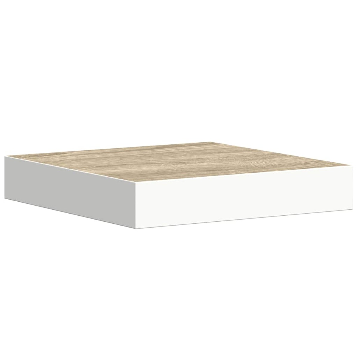 vidaXL Ράφια Τοίχου 2 τεμ. Δρυς και Άσπρο 23x23,5x3,8 εκ. MDF