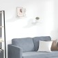 vidaXL Ράφια Τοίχου 2 τεμ. Δρυς και Άσπρο 23x23,5x3,8 εκ. MDF