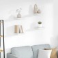 vidaXL Ράφια Τοίχου 4 τεμ. Δρυς και Άσπρο 23x23,5x3,8 εκ. MDF