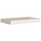 vidaXL Ράφια Τοίχου 2 τεμ. Δρυς/Άσπρο 40x23x3,8 εκ. MDF