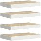 vidaXL Ράφια Τοίχου 4 τεμ. Δρυς/Άσπρο 40x23x3,8 εκ. MDF