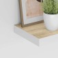 vidaXL Ράφια Τοίχου 4 τεμ. Δρυς/Άσπρο 40x23x3,8 εκ. MDF