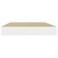 vidaXL Ράφια Τοίχου 4 τεμ. Δρυς/Άσπρο 40x23x3,8 εκ. MDF