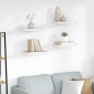vidaXL Ράφια Τοίχου 4 τεμ. Δρυς/Άσπρο 40x23x3,8 εκ. MDF