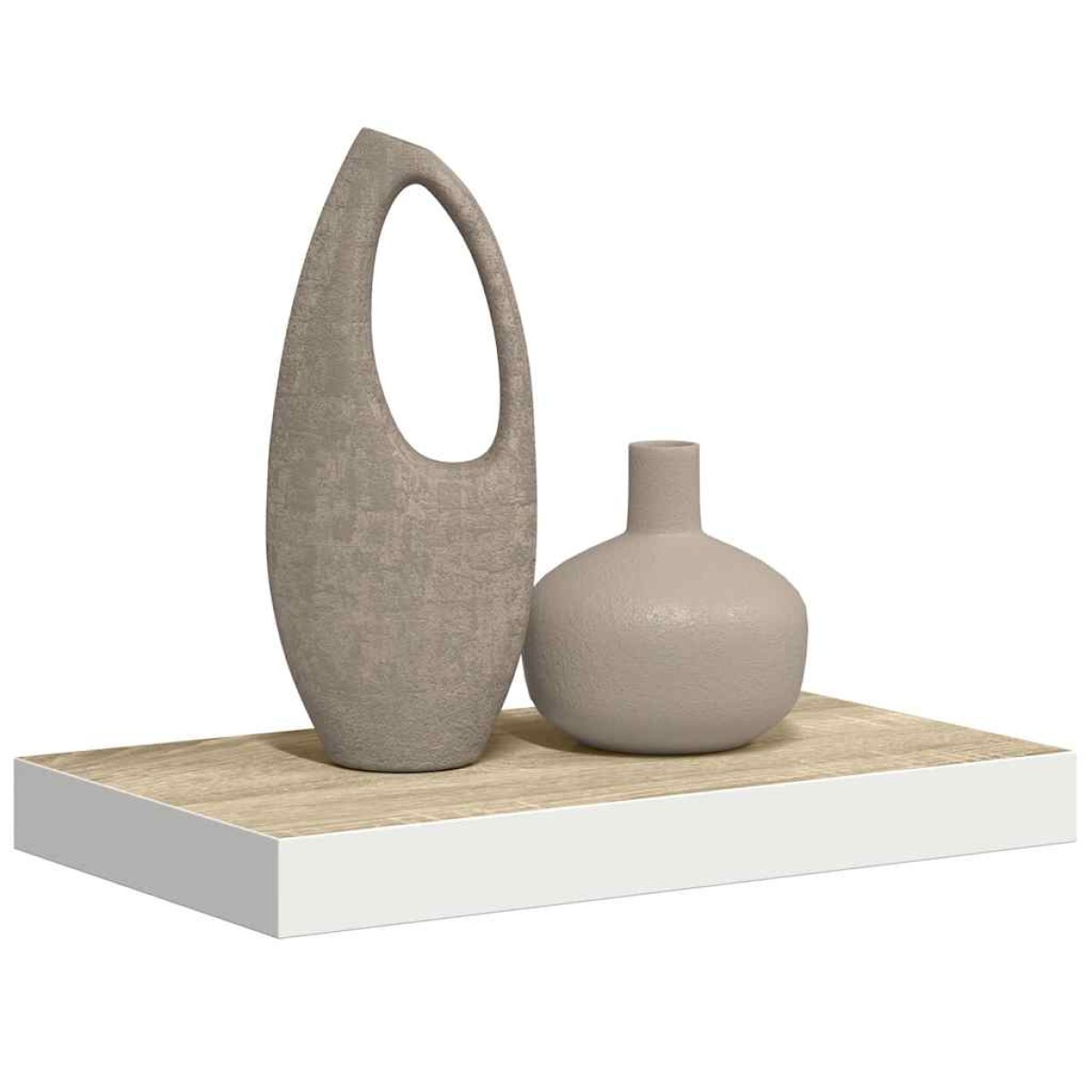 vidaXL Ράφι Τοίχου Δρυς/Άσπρο 50x23x3,8 εκ. MDF