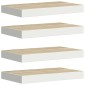 vidaXL Ράφια Τοίχου 4 τεμ. Δρυς/Άσπρο 50 x 23 x 3,8 εκ. MDF