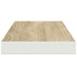 vidaXL Ράφι Τοίχου Δρυς/Άσπρο 60x23,5x3,8 εκ. MDF