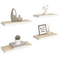 vidaXL Ράφια Τοίχου 4 τεμ. Δρυς/Άσπρο 60x23,5x3,8 εκ. MDF
