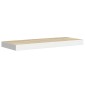 vidaXL Ράφια Τοίχου 4 τεμ. Δρυς/Άσπρο 60x23,5x3,8 εκ. MDF