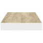 vidaXL Ράφι Τοίχου Δρυς/Άσπρο 80x23,5x3,8 εκ. από MDF