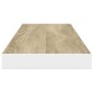 vidaXL Ράφι Τοίχου Δρυς/Λευκό 120x23,5x3,8 εκ. MDF