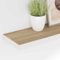 vidaXL Ράφια Τοίχου 2 τεμ. Δρυς/Λευκό 120x23,5x3,8 εκ. MDF