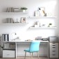 vidaXL Ράφια Τοίχου 4 τεμ. Δρυς/Λευκό 120x23,5x3,8 εκ. MDF