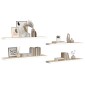 vidaXL Ράφια Τοίχου 4 τεμ. Δρυς/Λευκό 120x23,5x3,8 εκ. MDF