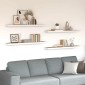 vidaXL Ράφια Τοίχου 4 τεμ. Δρυς/Λευκό 120x23,5x3,8 εκ. MDF